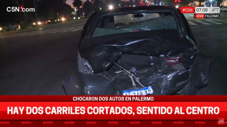 Palermo: grave choque entre dos autos deja tres heridos