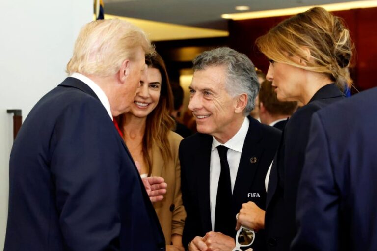 El reencuentro de Mauricio Macri con Donald Trump durante la final del Mundial de Clubes