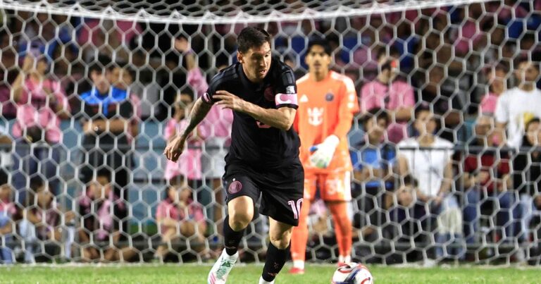 Peligro máximo con Lionel Messi en Puerto Rico: hizo un golazo de penal para Inter Miami pero un hincha lo tackleó y tiró al piso a tres meses del Mundial 2026