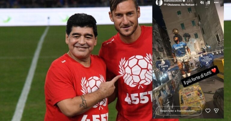 El homenaje de Totti a Maradona: “El más fuerte de todos”