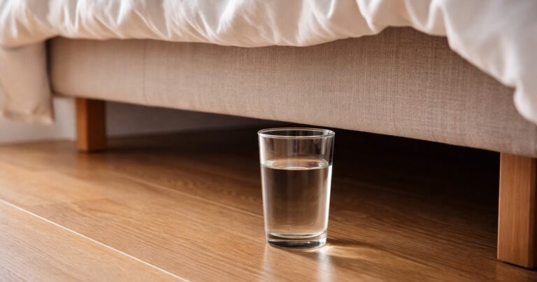 El ritual del vaso de agua bajo la cama: una práctica en auge