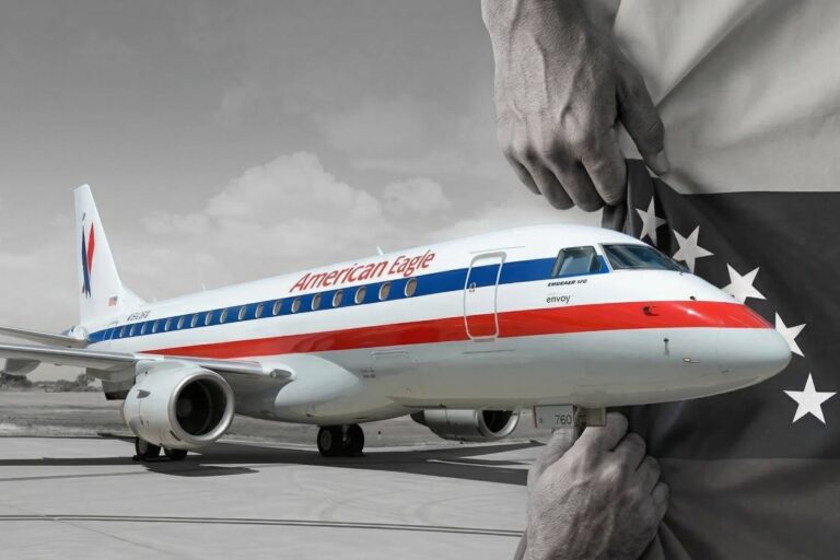 Avión de American Airlines en la pista del aeropuerto de Miami