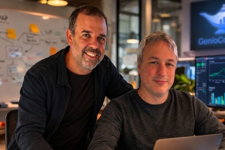Gabriel Sánchez y Pablo Curello, creadores de la plataforma de IA Genio Contable