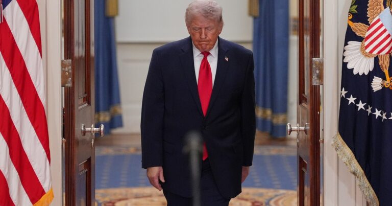 Donald Trump, presidente de Estados Unidos, en un acto público.