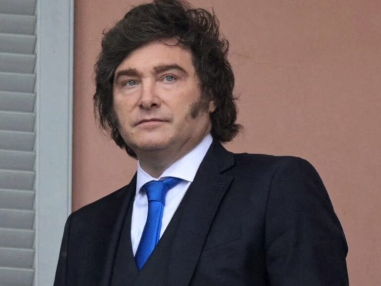 Presidente Javier Milei durante un acto de gobierno.