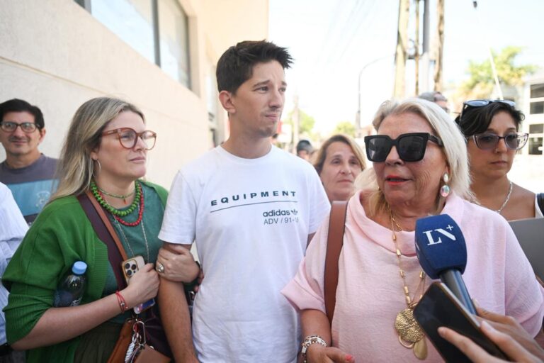 Matías Yofe, dirigente de la Coalición Cívica, declarando en los tribunales.