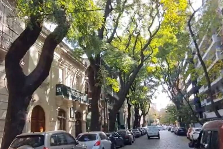 Calle empedrada Villanueva en el barrio de Palermo, Buenos Aires.